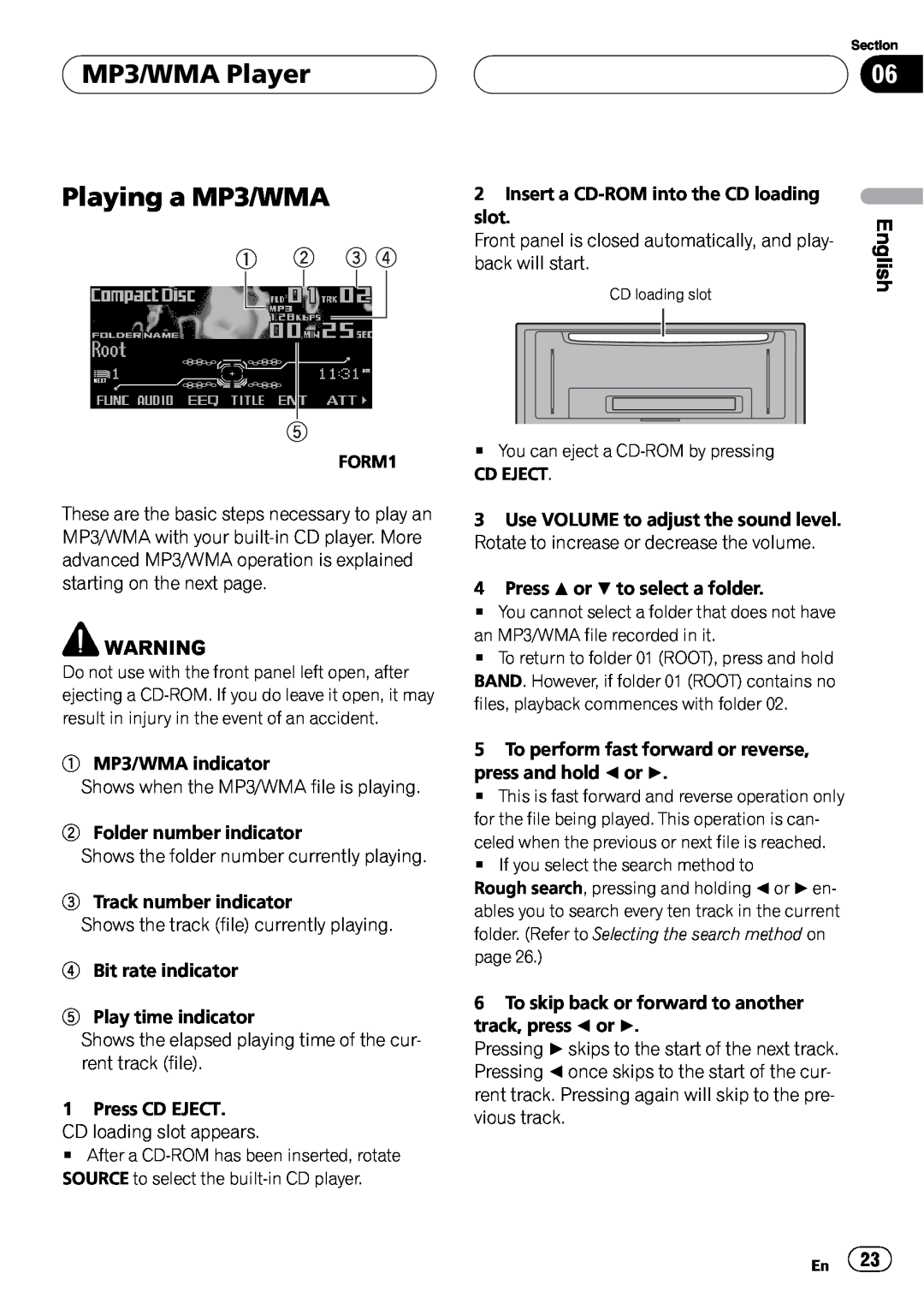 Pioneer FH-P9200MP operation manual 1 2 