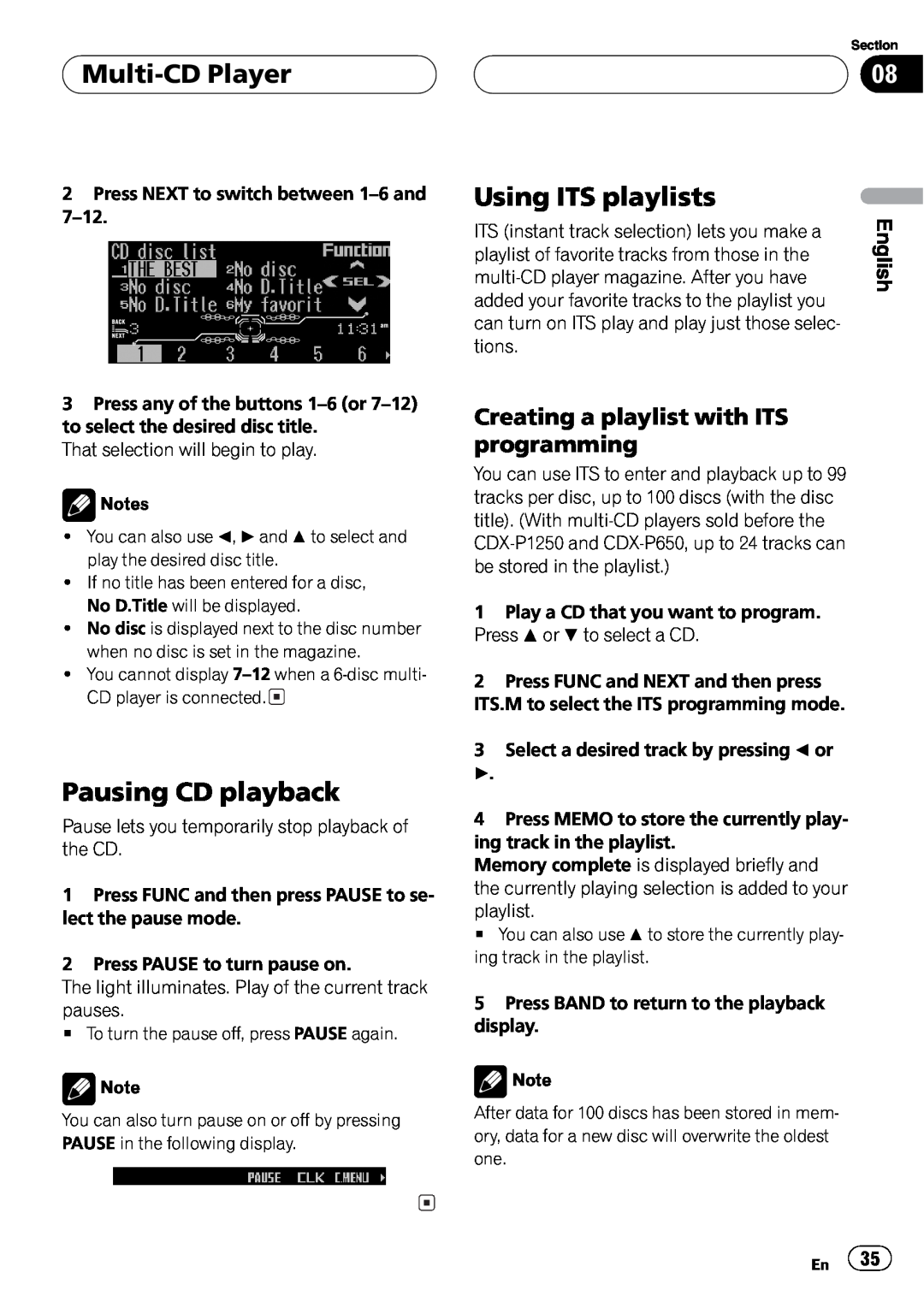 Pioneer FH-P9200MP operation manual 