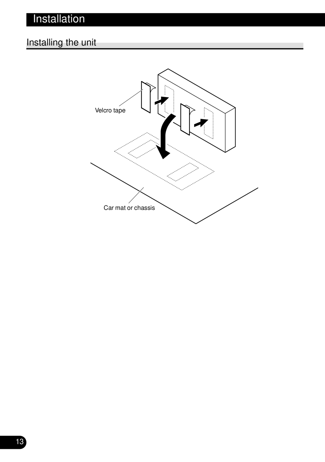 Pioneer GEX-6100TV owner manual Installation, Installing the unit 