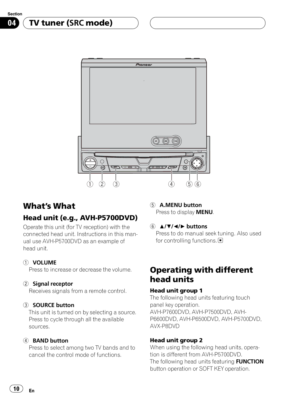 Pioneer GEX-P5700TV operation manual 