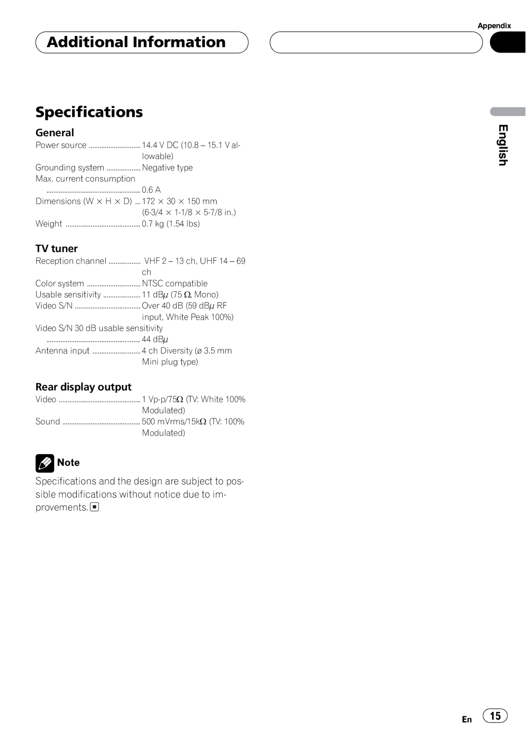 Pioneer GEX-P5700TV operation manual 