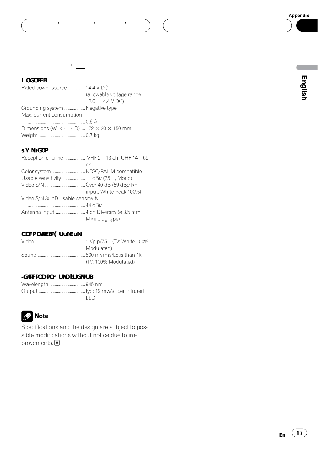 Pioneer GEX-P5750TV operation manual 