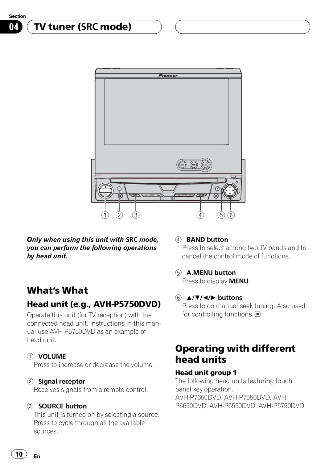Pioneer GEX-P5750TVP operation manual 
