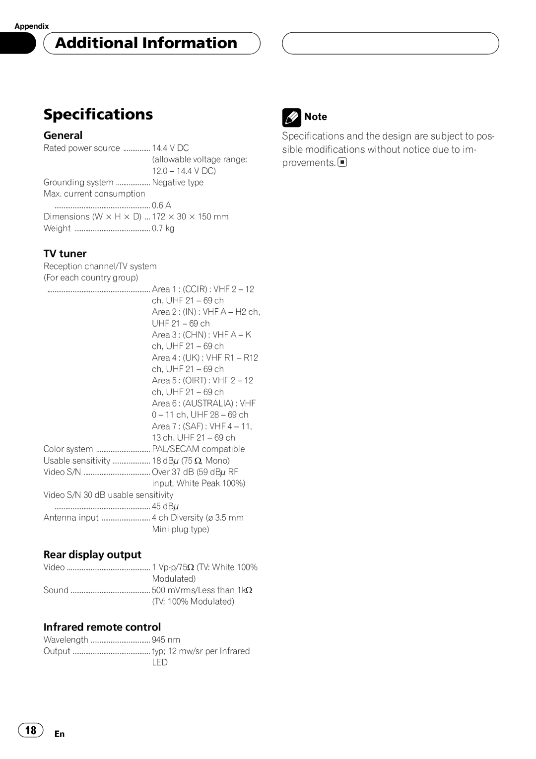 Pioneer GEX-P5750TVP operation manual 