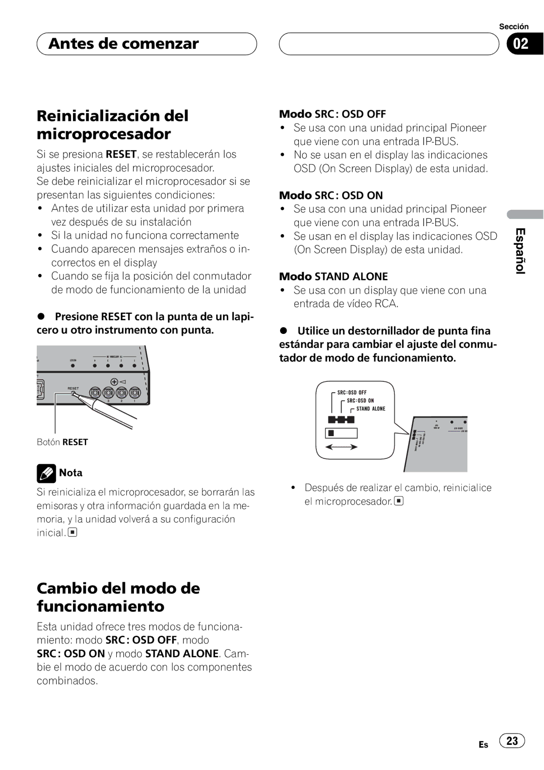 Pioneer GEX-P5750TVP operation manual 