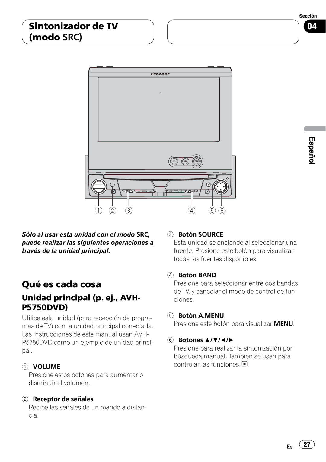 Pioneer GEX-P5750TVP operation manual 