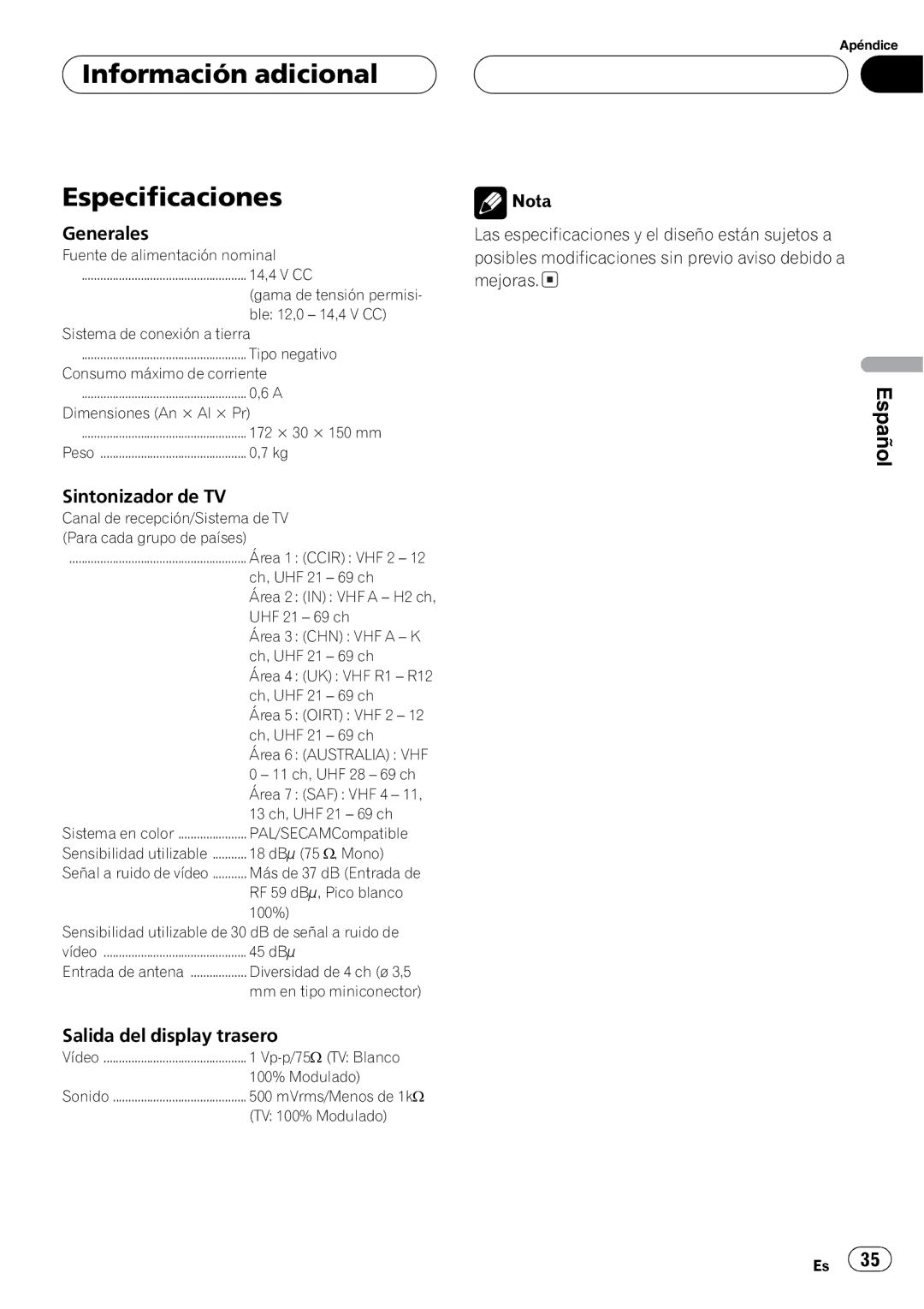 Pioneer GEX-P5750TVP operation manual 
