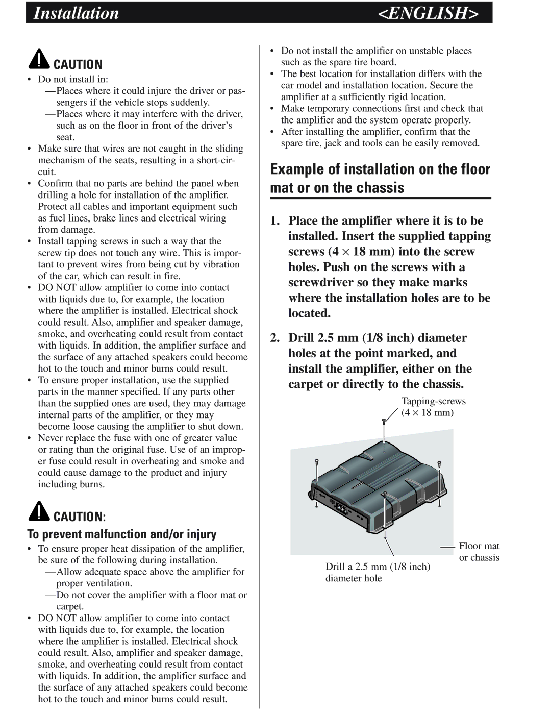 Pioneer GM-6200F owner manual English 