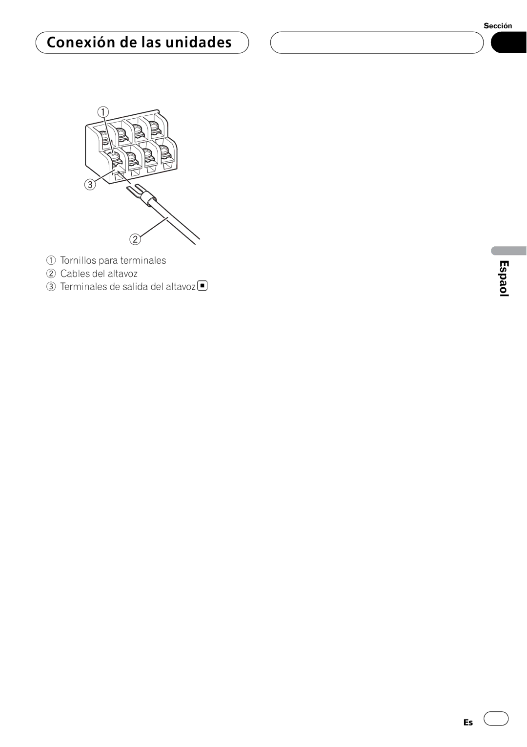 Pioneer GM-6400F owner manual Conexión de las unidades 