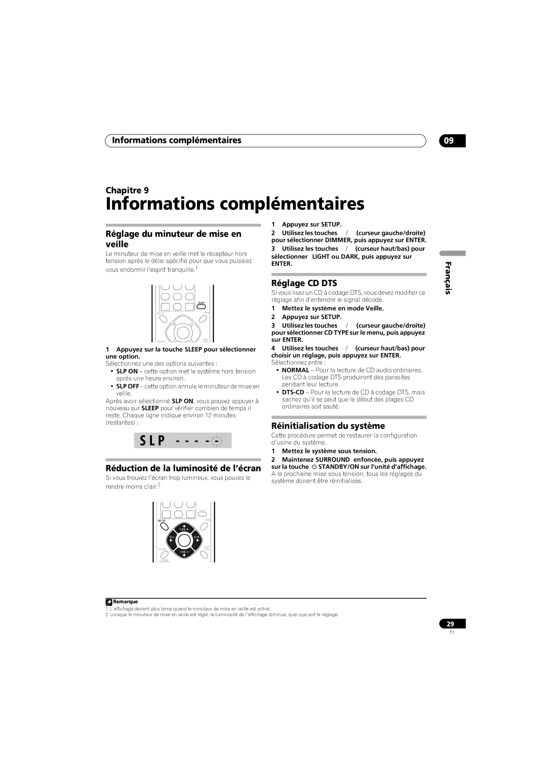 Pioneer SX-SW570, HTS-570 operating instructions Informations complémentaires 