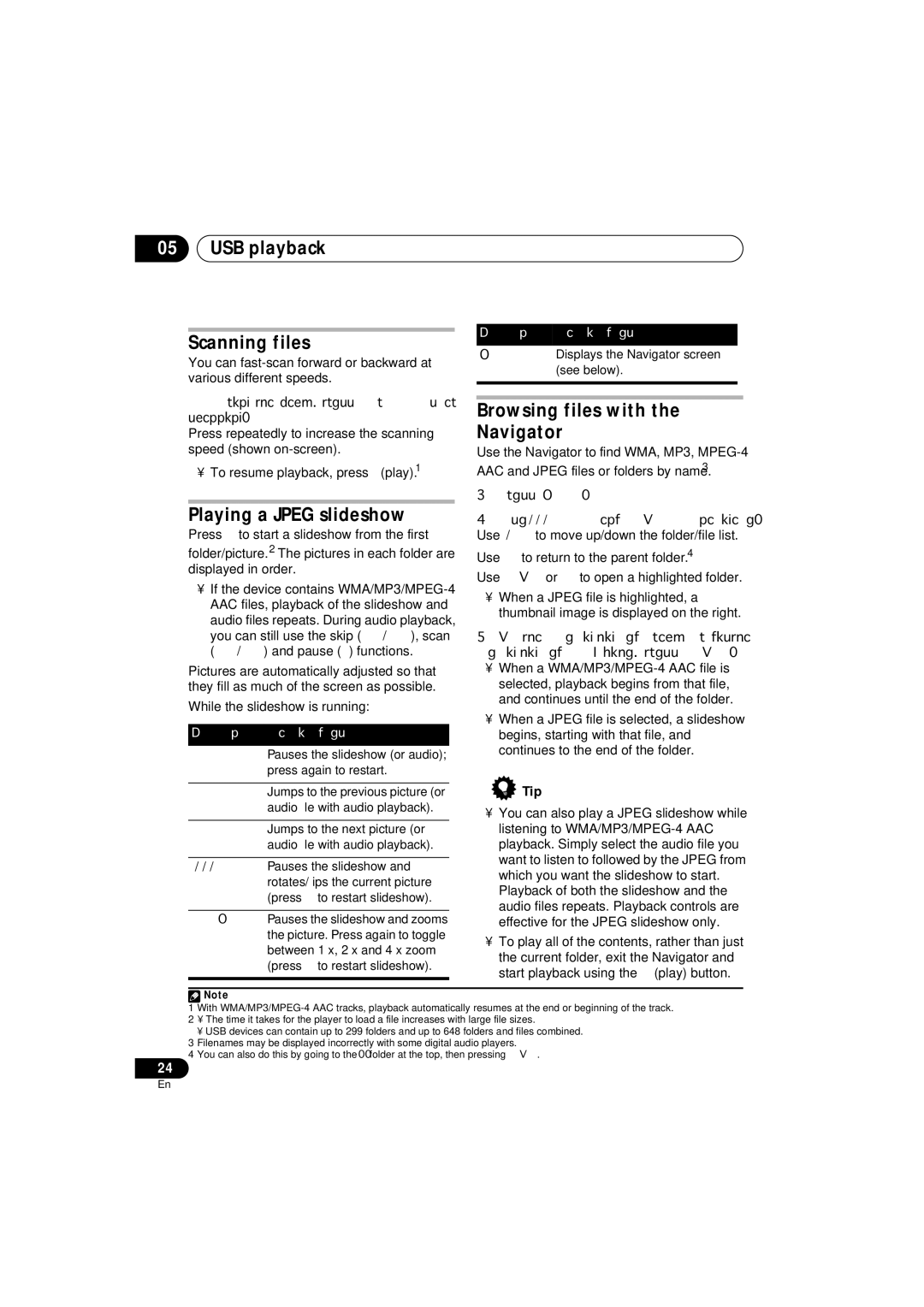 Pioneer HTZ-360DV manual USB playback Scanning files, Browsing files with the Navigator, Press Menu 