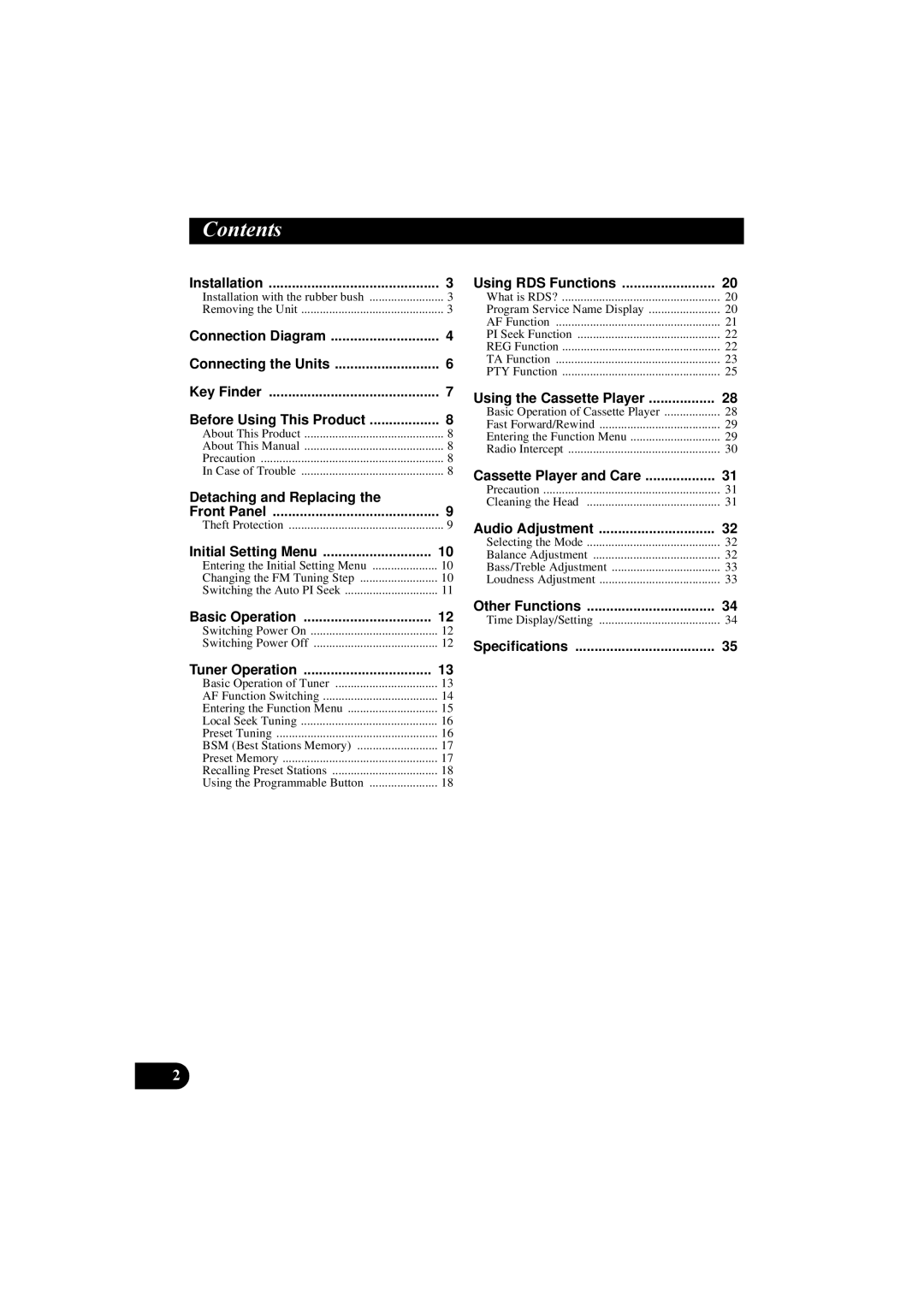 Pioneer KEH-P2830R, KEH-P2800R operation manual Rqwhqwv, Tuner Operation 