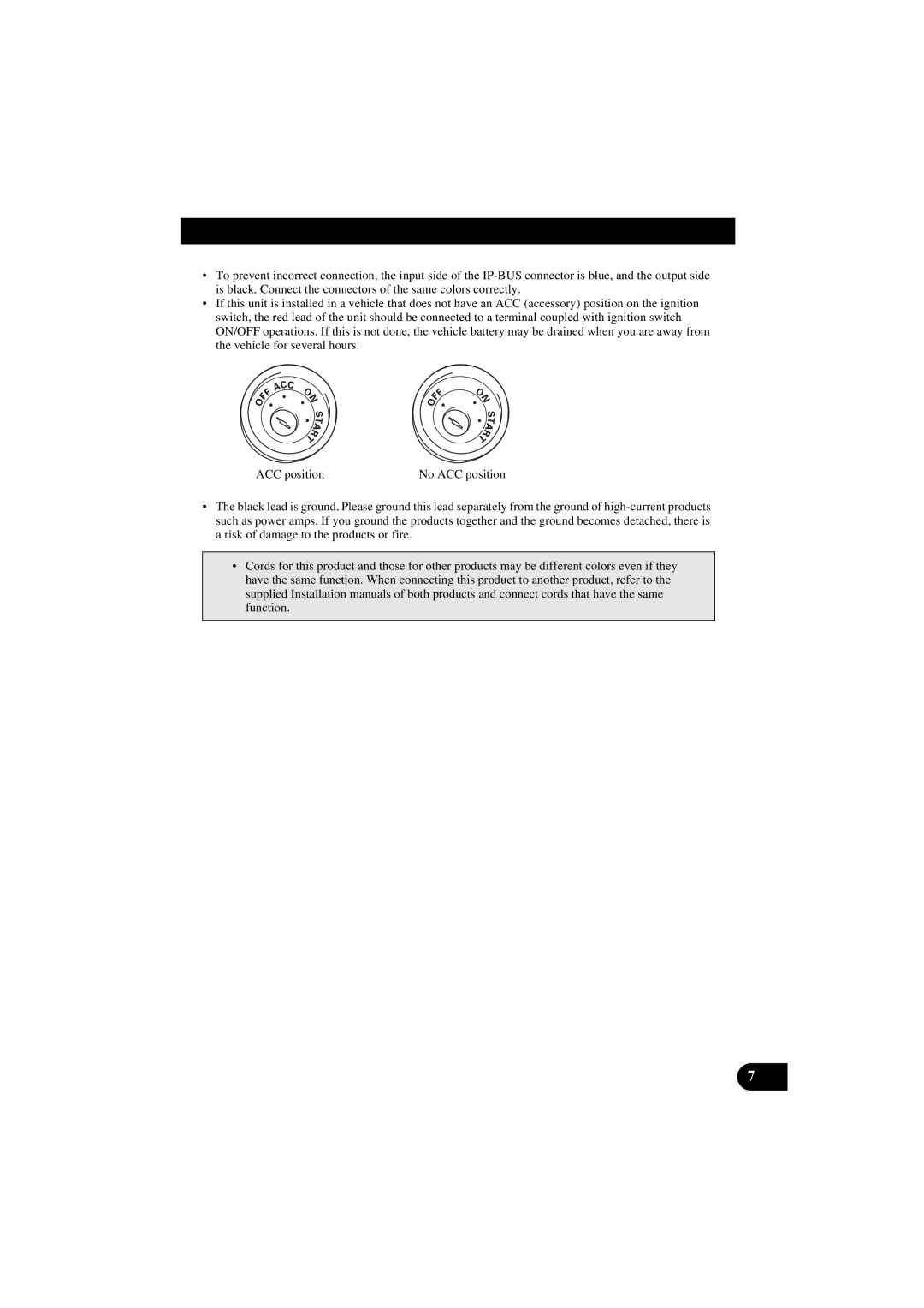 Pioneer KEH-P5900R manual No ACC position 