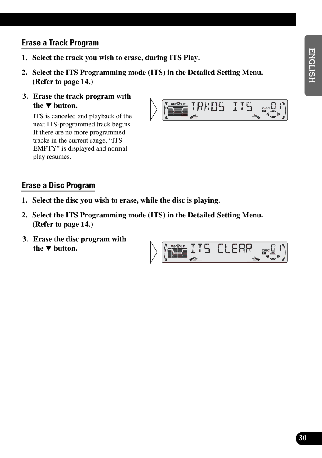 Pioneer KEH-P6010RB operation manual Erase a Track Program, Erase a Disc Program 