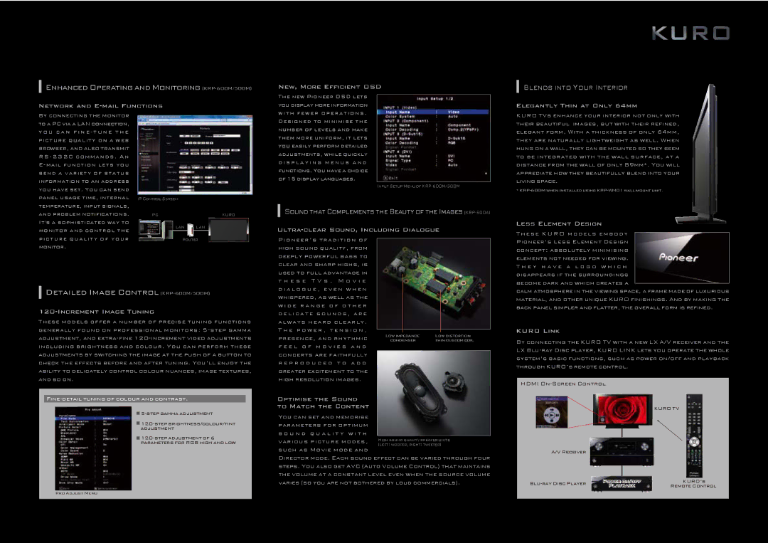 Pioneer KRP-500P, KRP-500M, KRP-500A manual Enhanced Operating and Monitoring KRP-600M/500M, Blends into Your Interior 