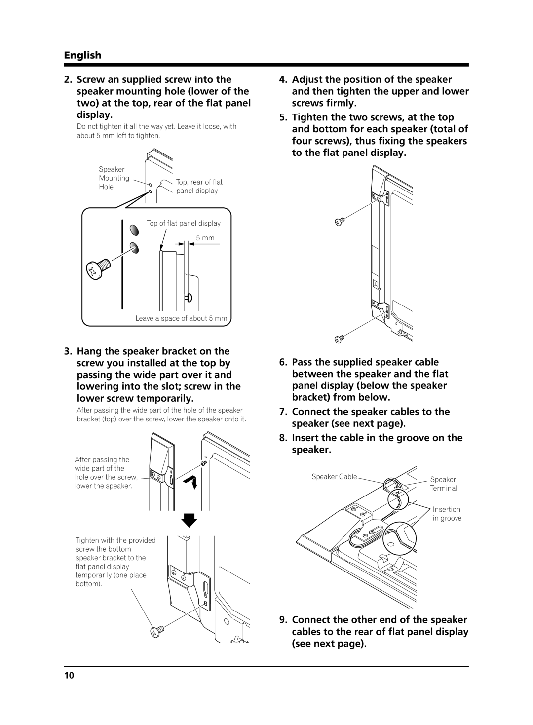 Pioneer KRP-S02 manual Hole 