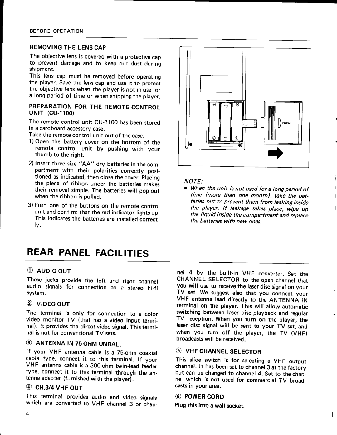 Pioneer LD-1100 manual 