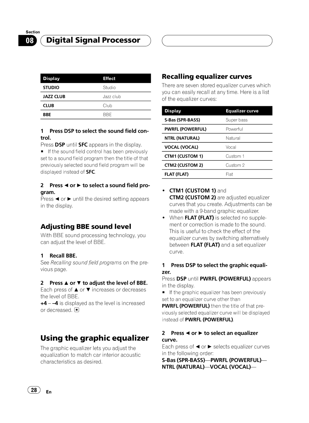 Pioneer MEH-P6550 operation manual 