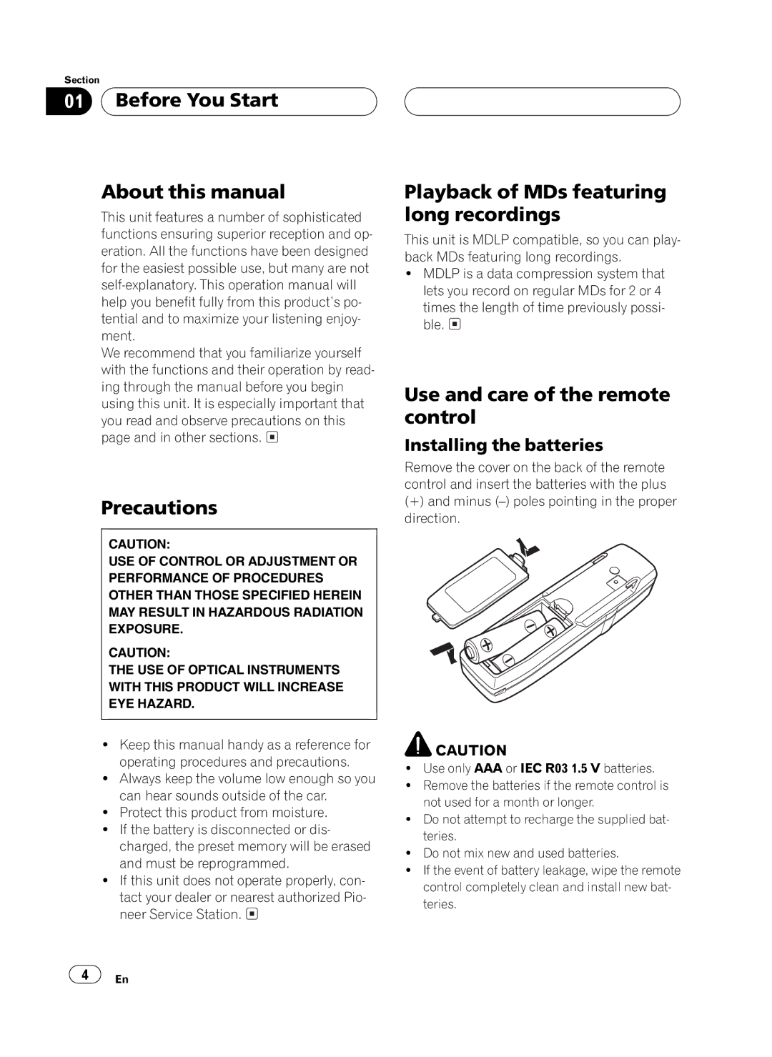 Pioneer MEH-P6550 operation manual 