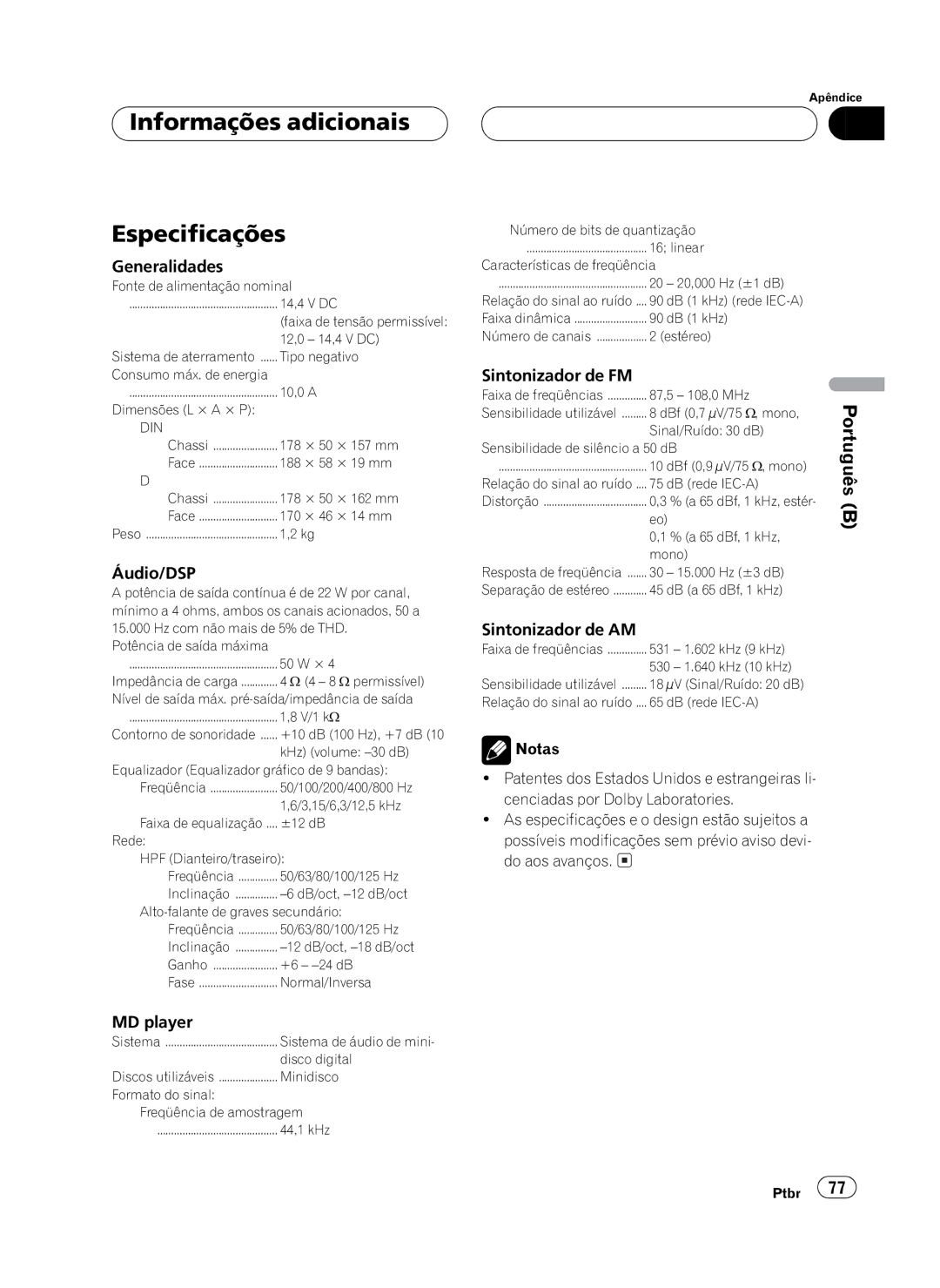 Pioneer MEH-P6550 operation manual % % 