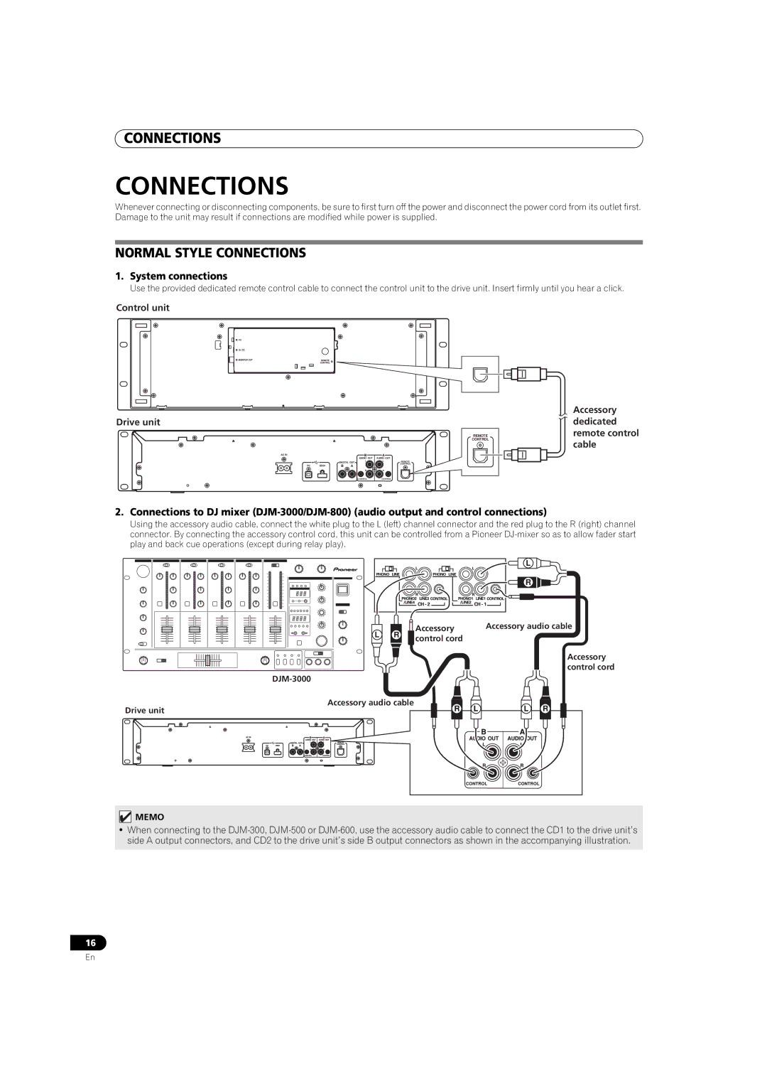 Pioneer MEP-7000 operating instructions Normal Style Connections, System connections 