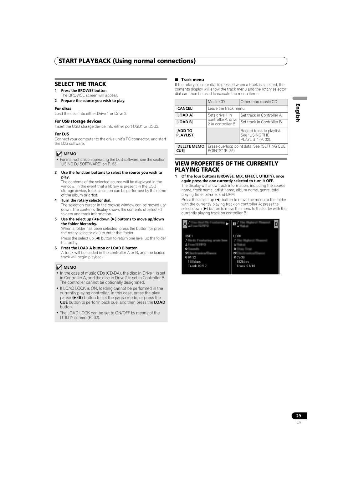 Pioneer MEP-7000 operating instructions Select the Track, View Properties of the Currently Playing Track 