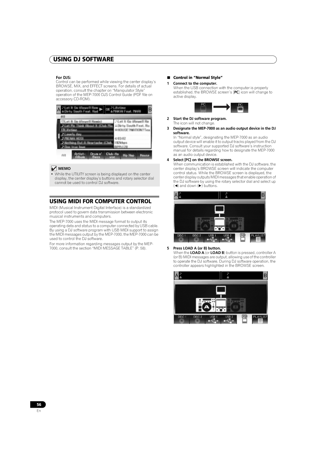 Pioneer MEP-7000 operating instructions Using Midi for Computer Control 