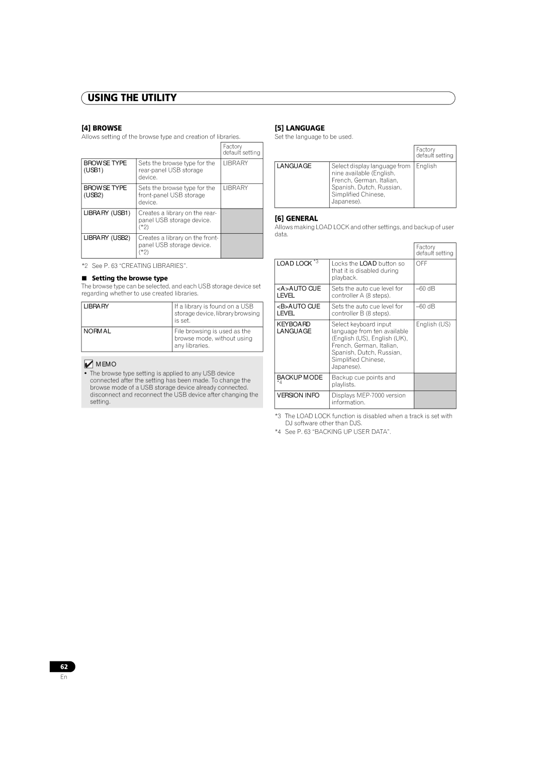 Pioneer MEP-7000 operating instructions  Setting the browse type 