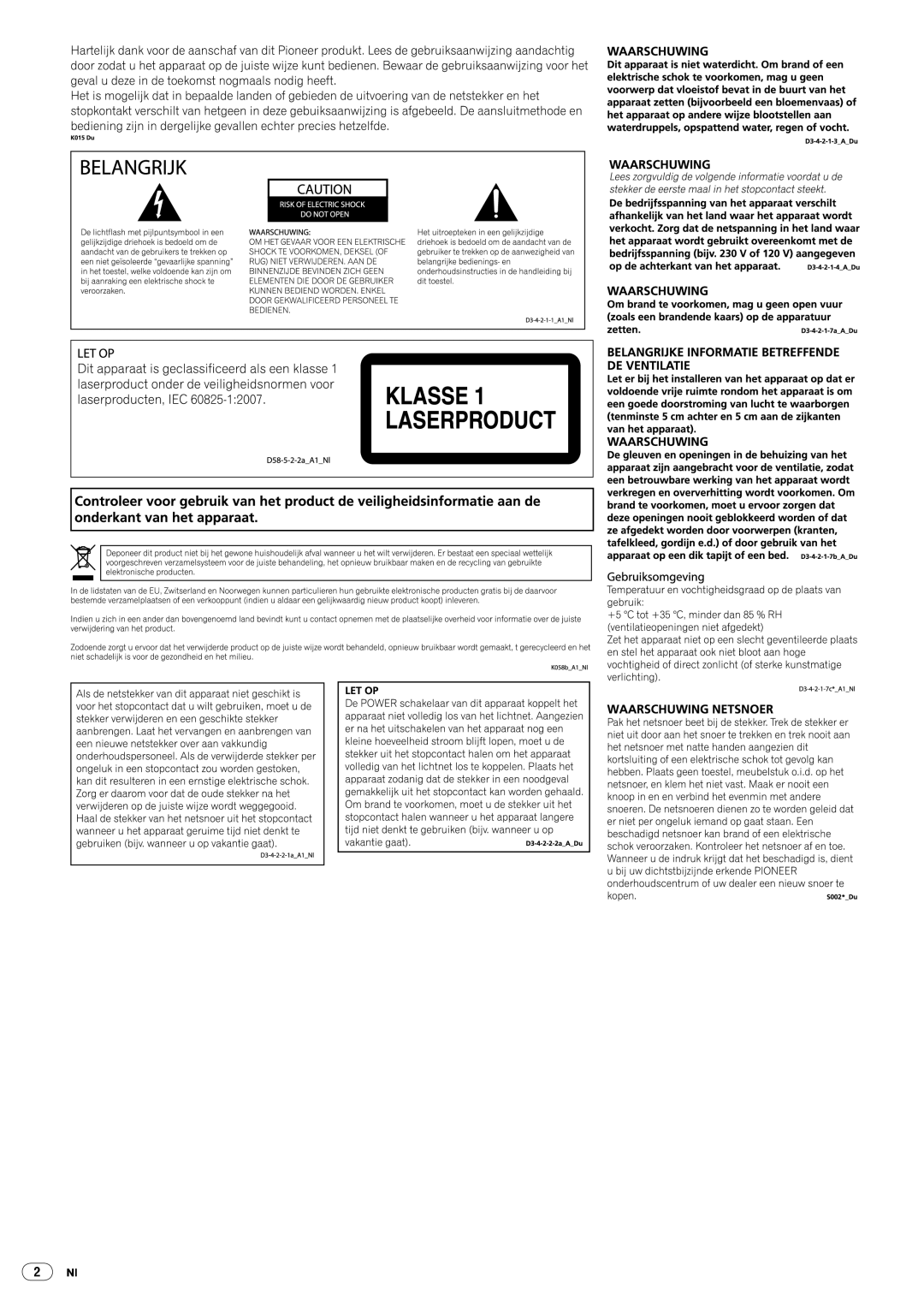 Pioneer Multi Player, CDJ-2000 operating instructions 