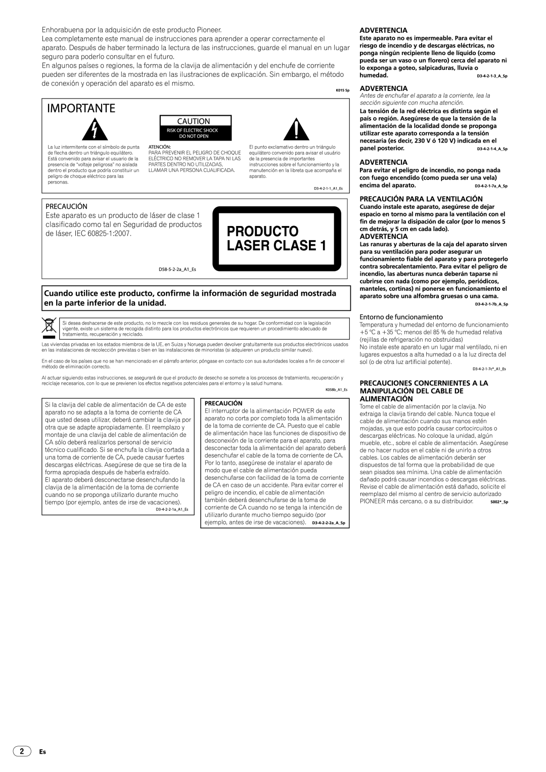 Pioneer Multi Player, CDJ-2000 operating instructions 