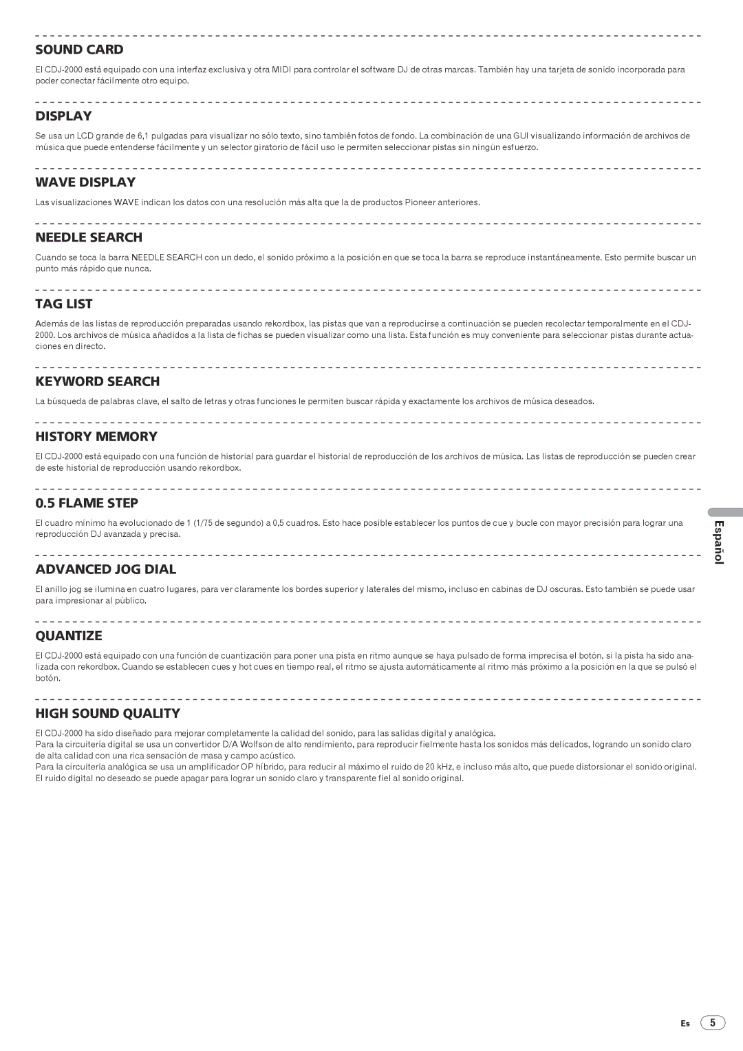 Pioneer CDJ-2000, Multi Player operating instructions Flame Step 