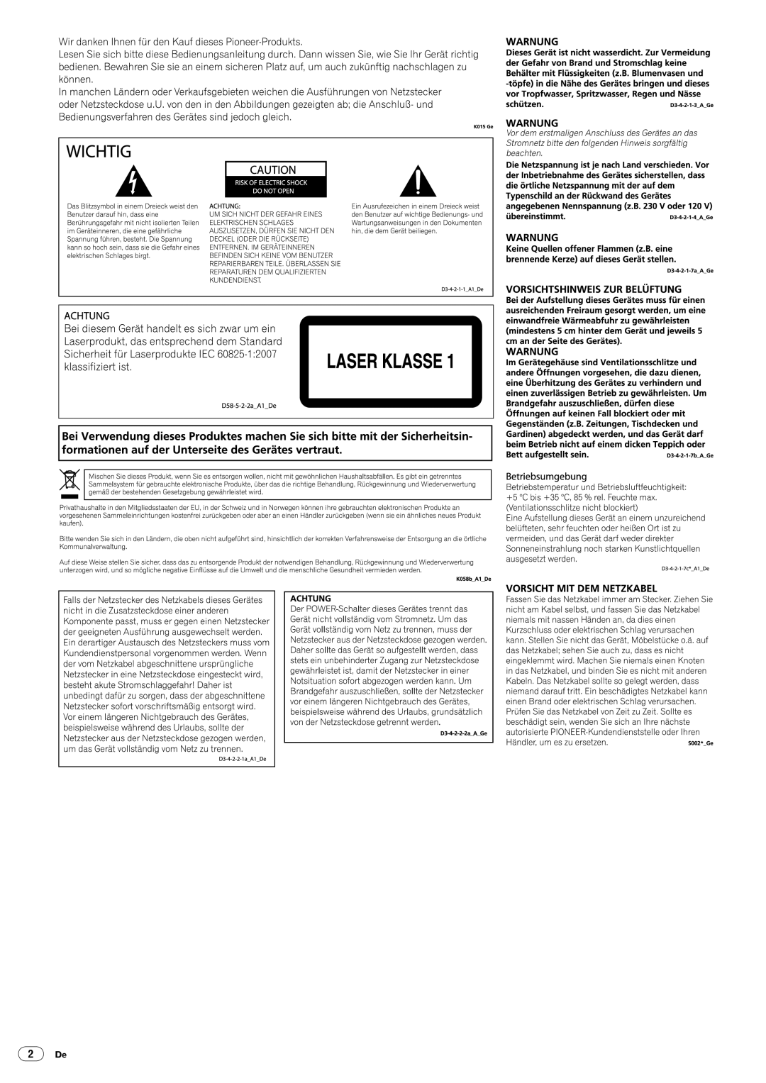 Pioneer Multi Player, CDJ-2000 operating instructions 