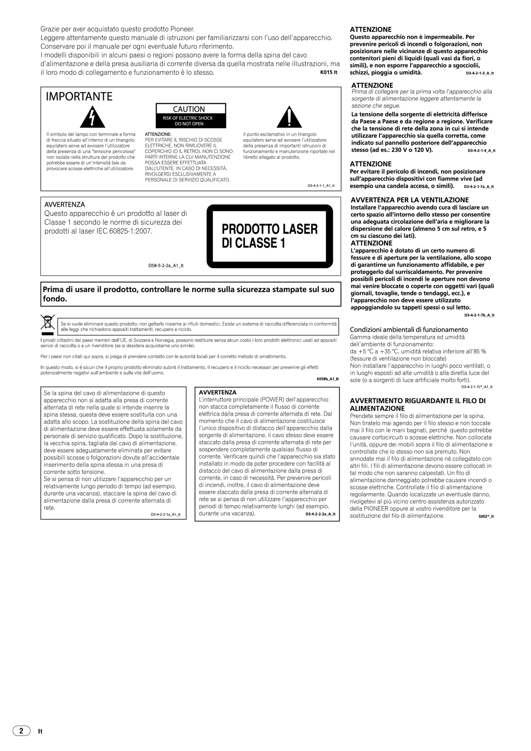 Pioneer Multi Player, CDJ-2000 operating instructions 