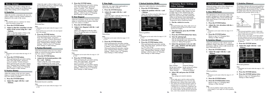 Pioneer NDBC20PA owner manual Changing Basic Settings or Other Settings, Advanced Settings 