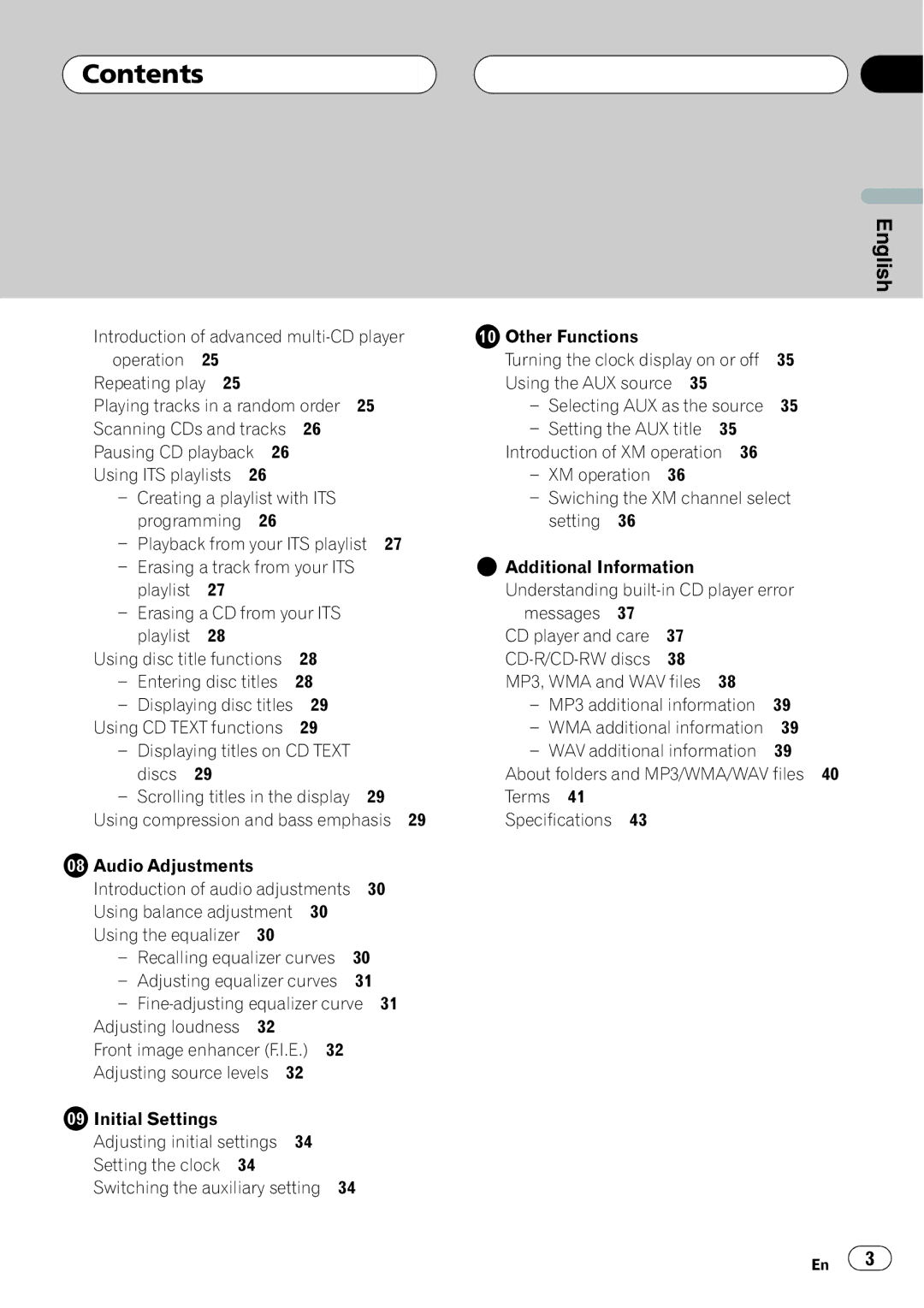 Pioneer P3700MP operation manual 