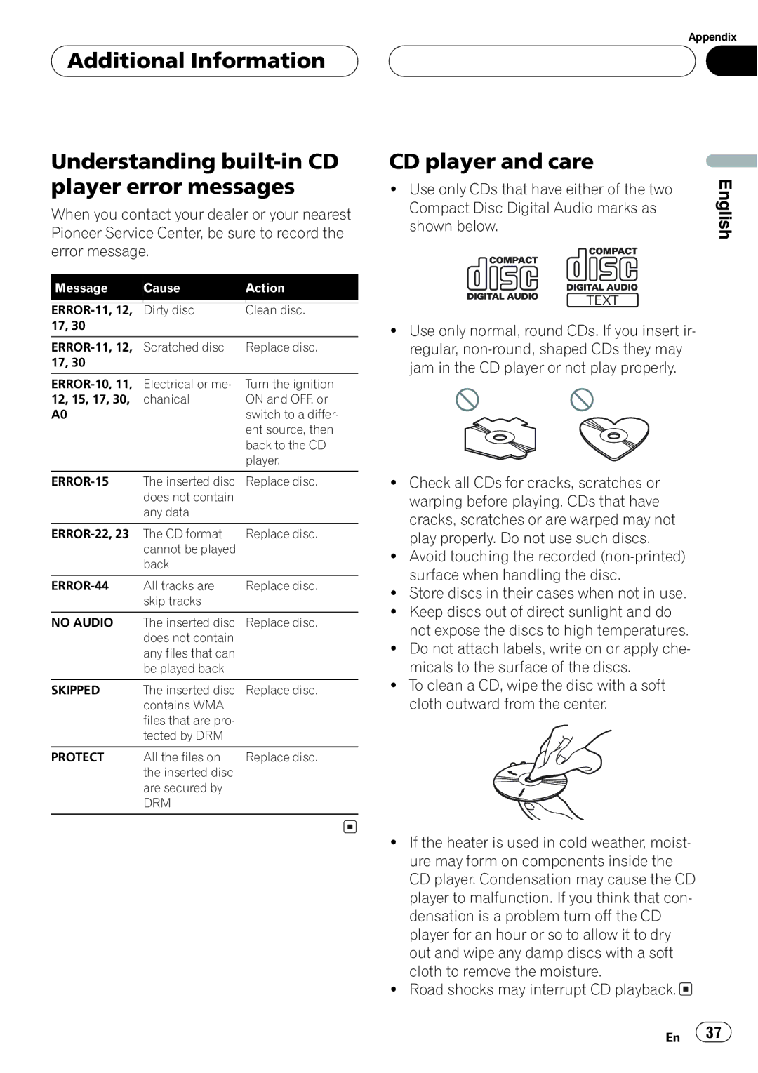 Pioneer P3700MP operation manual 