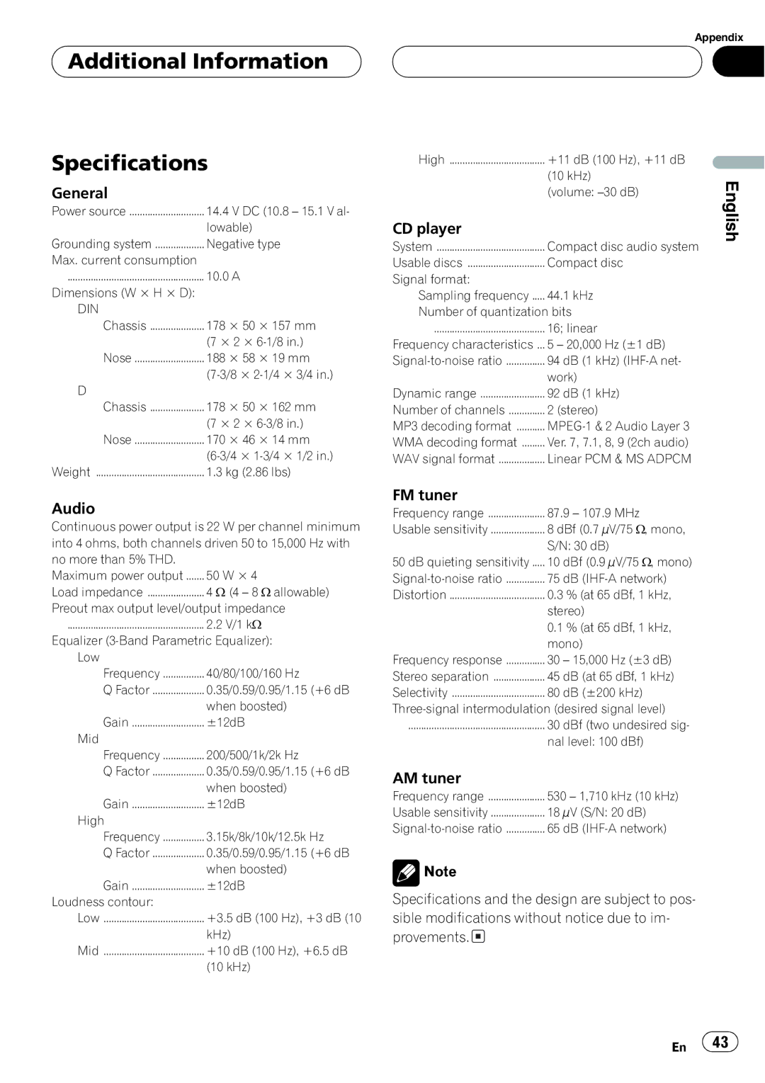 Pioneer P3700MP operation manual 