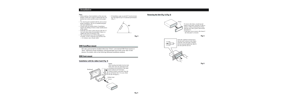 Pioneer P3700MP operation manual Installation 