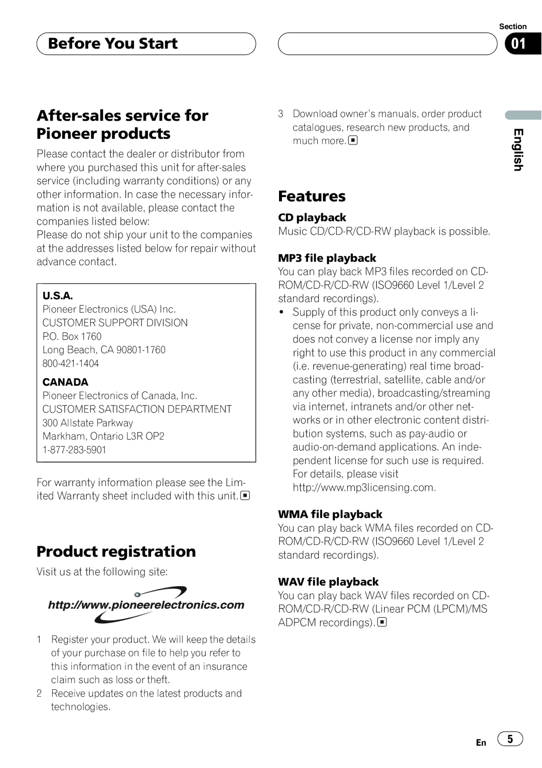 Pioneer P3700MP operation manual 