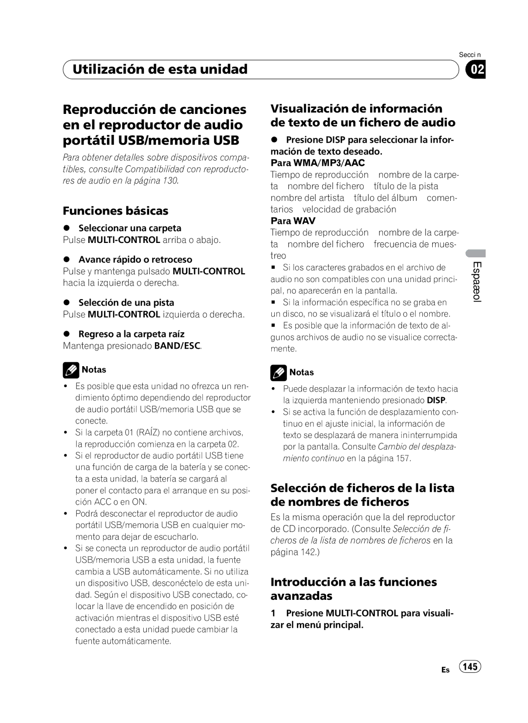 Pioneer P4100UB operation manual Visualización de información de texto de un fichero de audio 