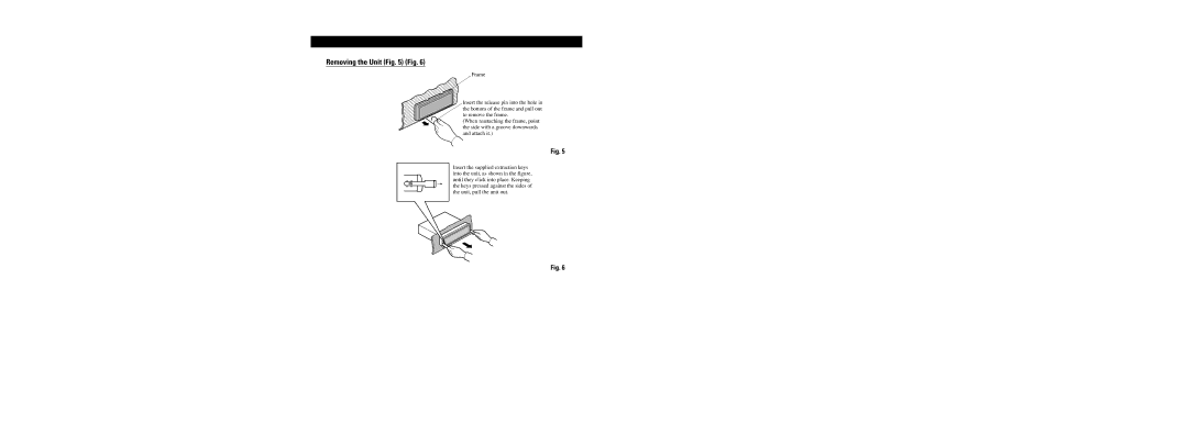 Pioneer P4500MP operation manual Removing the Unit Fig 