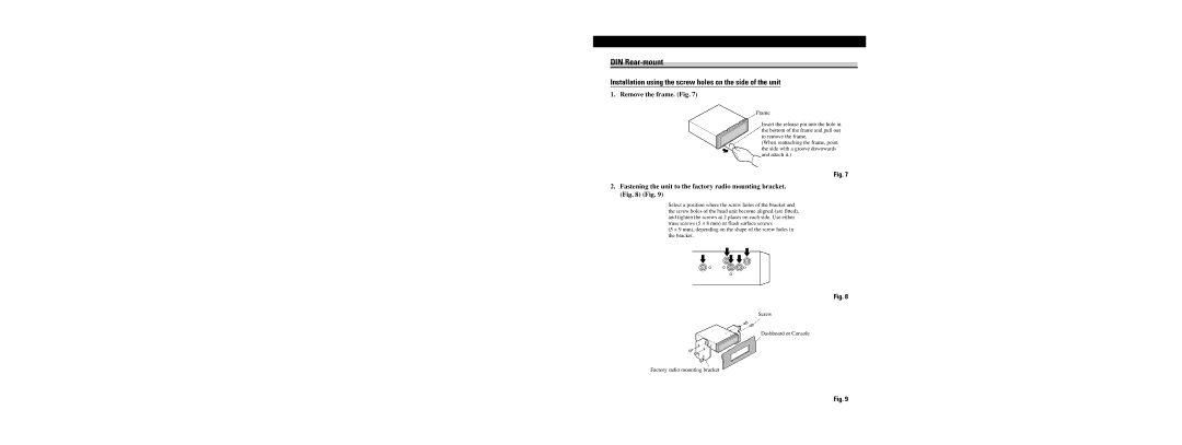 Pioneer P4500MP operation manual DIN Rear-mount 