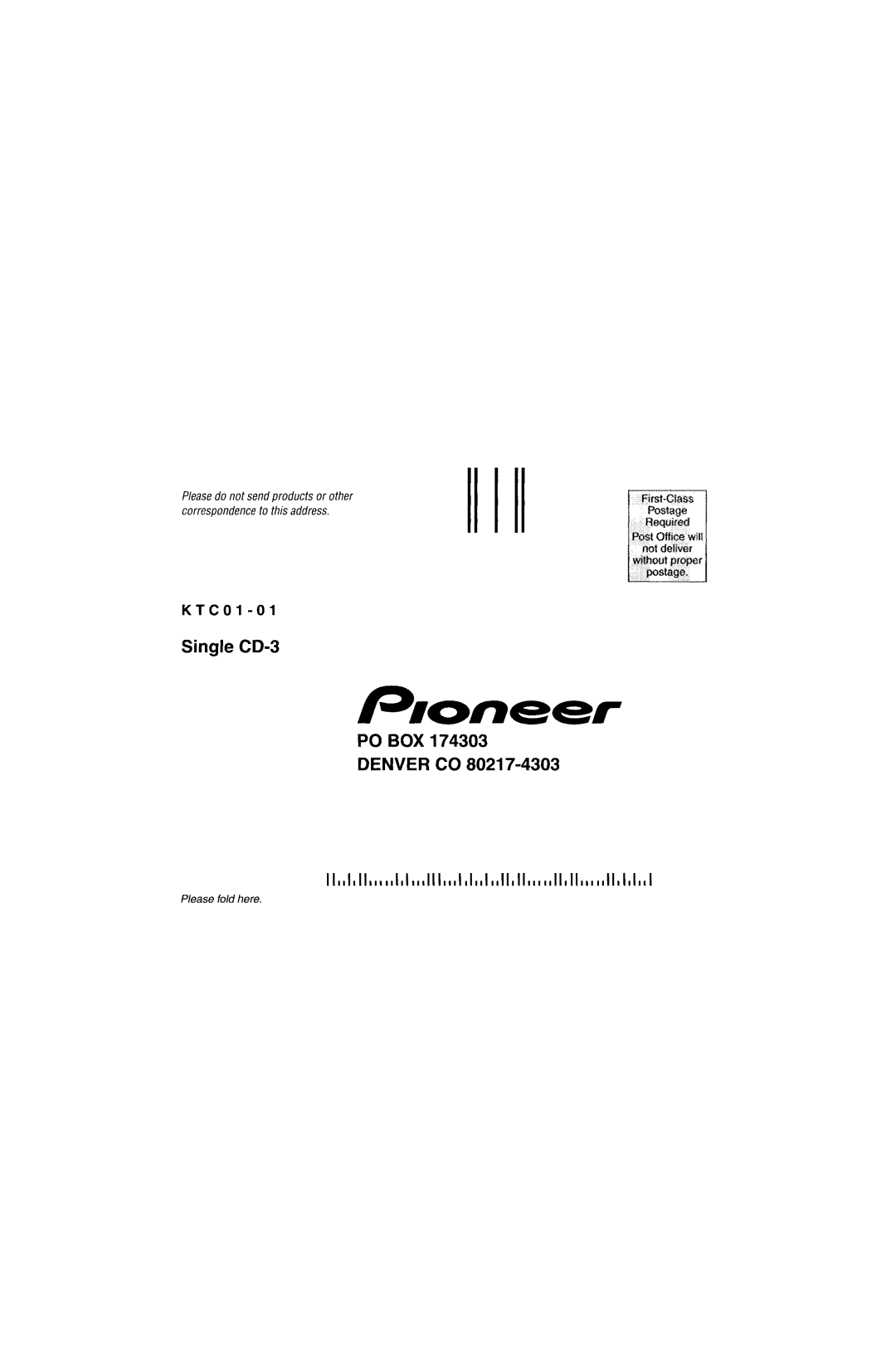 Pioneer P4500MP operation manual 