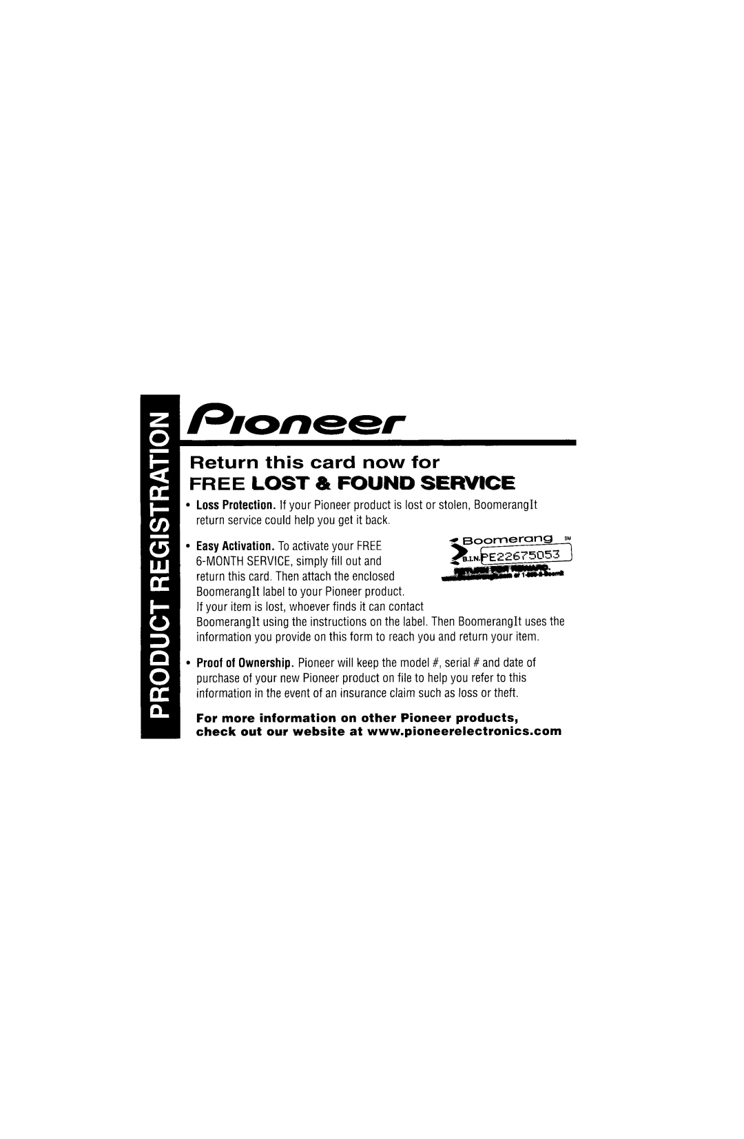 Pioneer P4500MP operation manual 