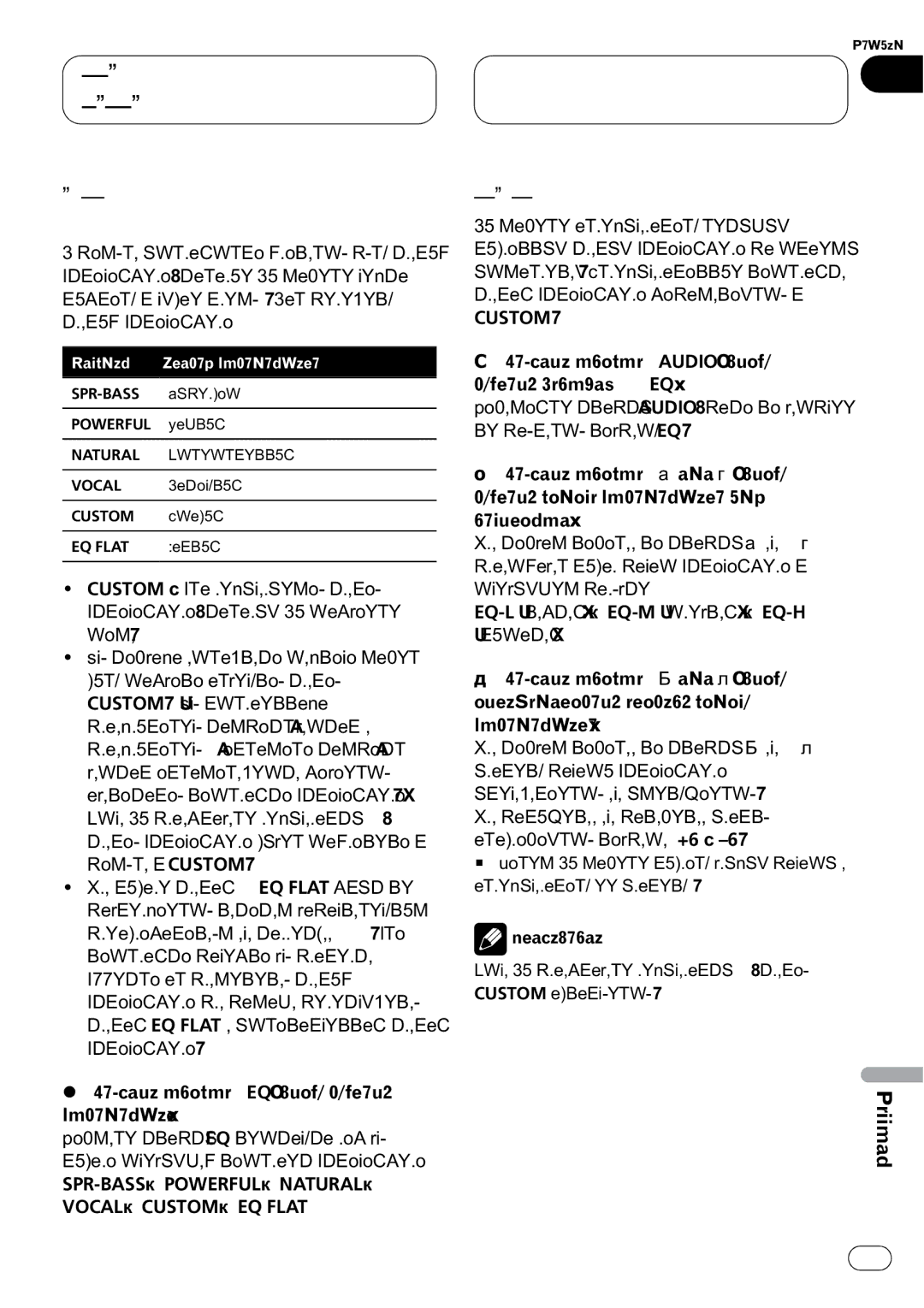 Pioneer P5800MP operation manual 