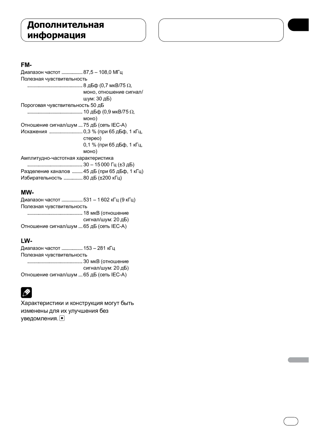 Pioneer P5800MP operation manual 