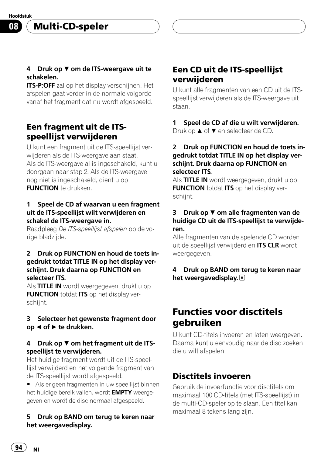 Pioneer P5800MP operation manual 