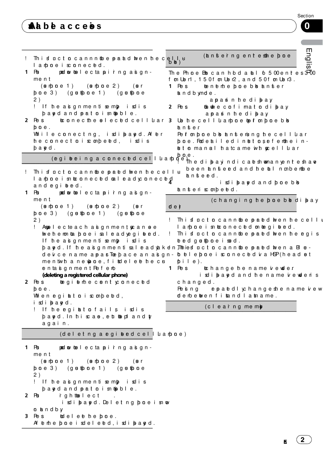 Pioneer P7200HD operation manual Available accessories 