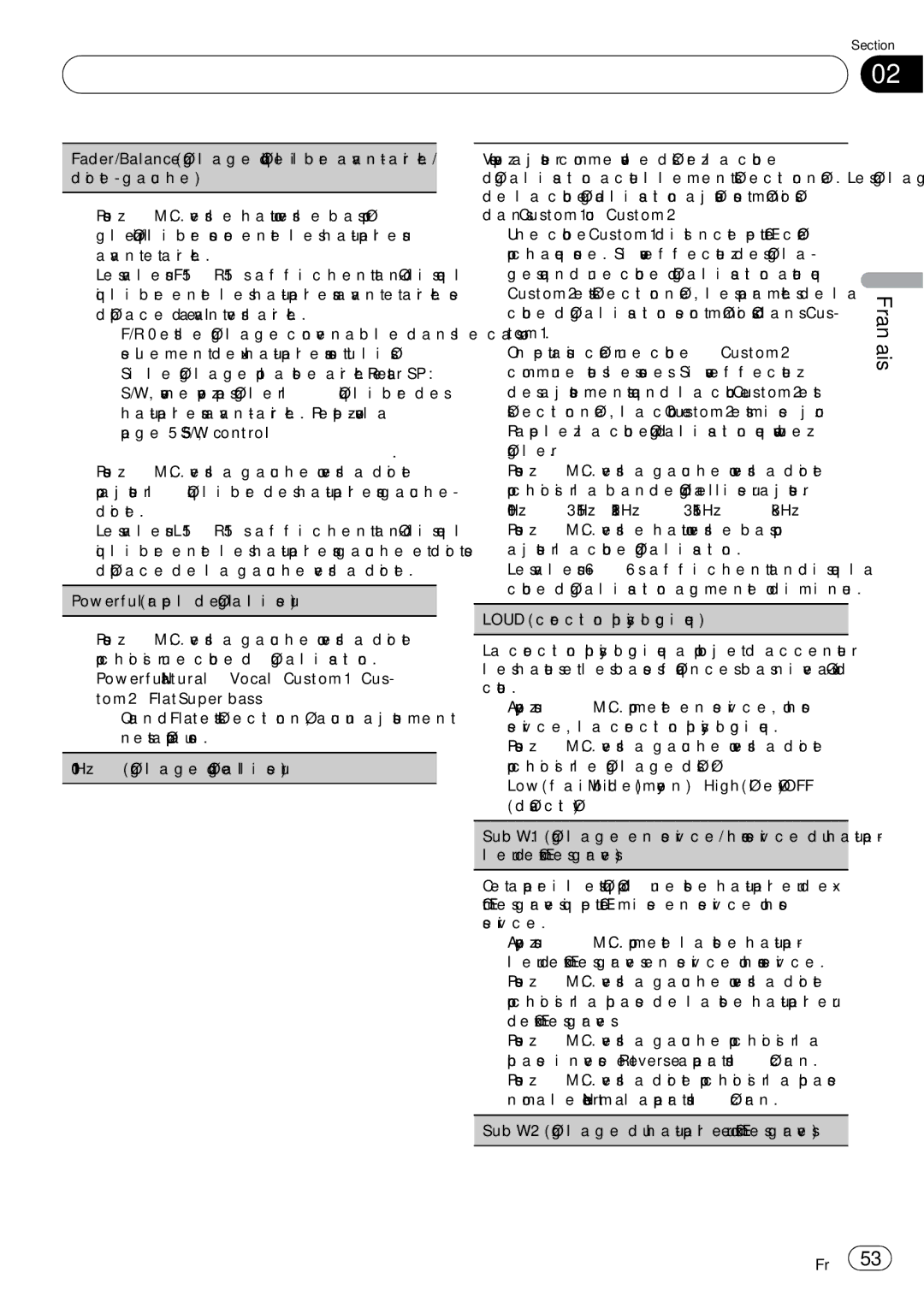 Pioneer P7200HD operation manual Rappelez la courbe d’égalisation que vous voulez régler 