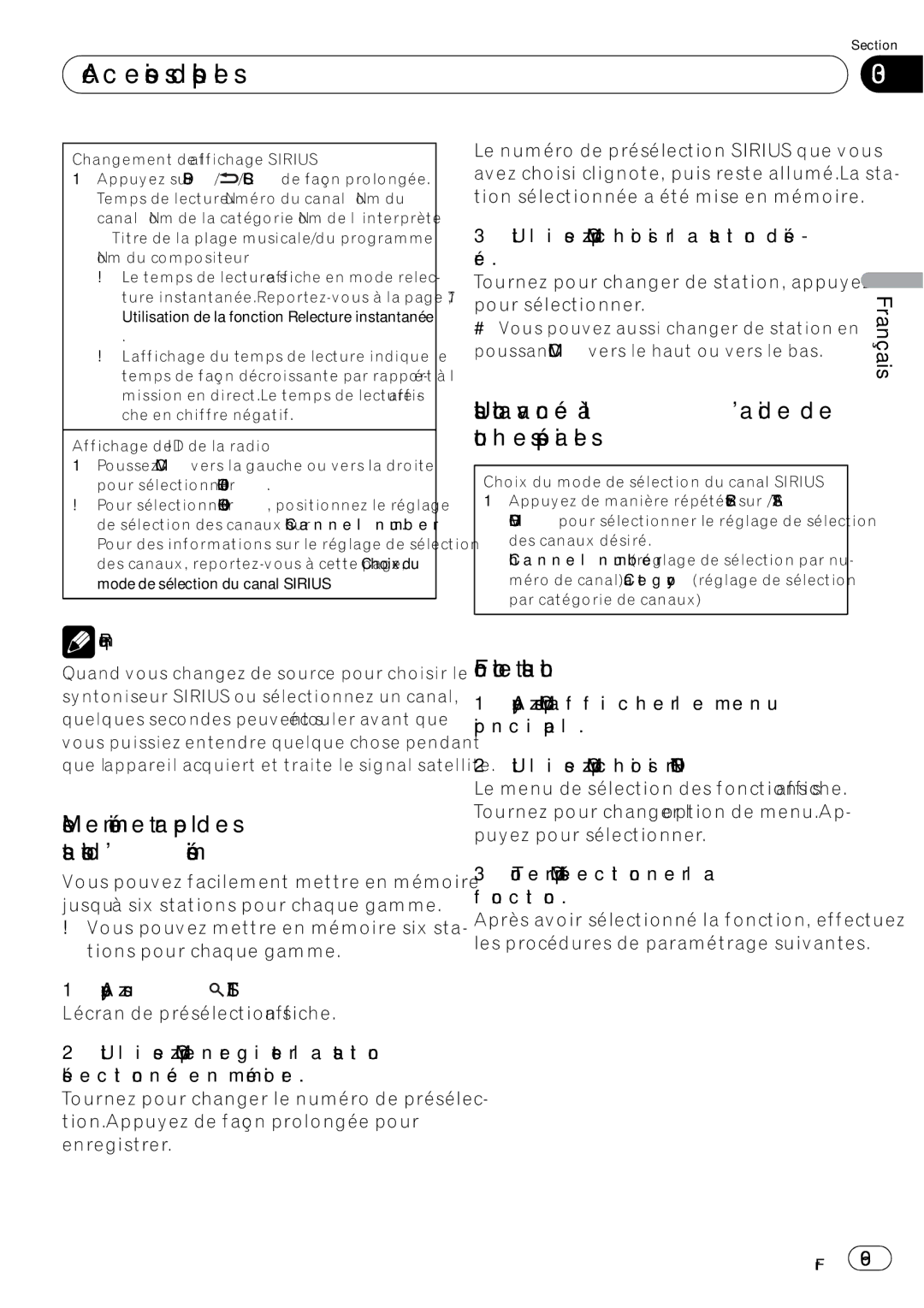 Pioneer P7200HD operation manual Remarque 